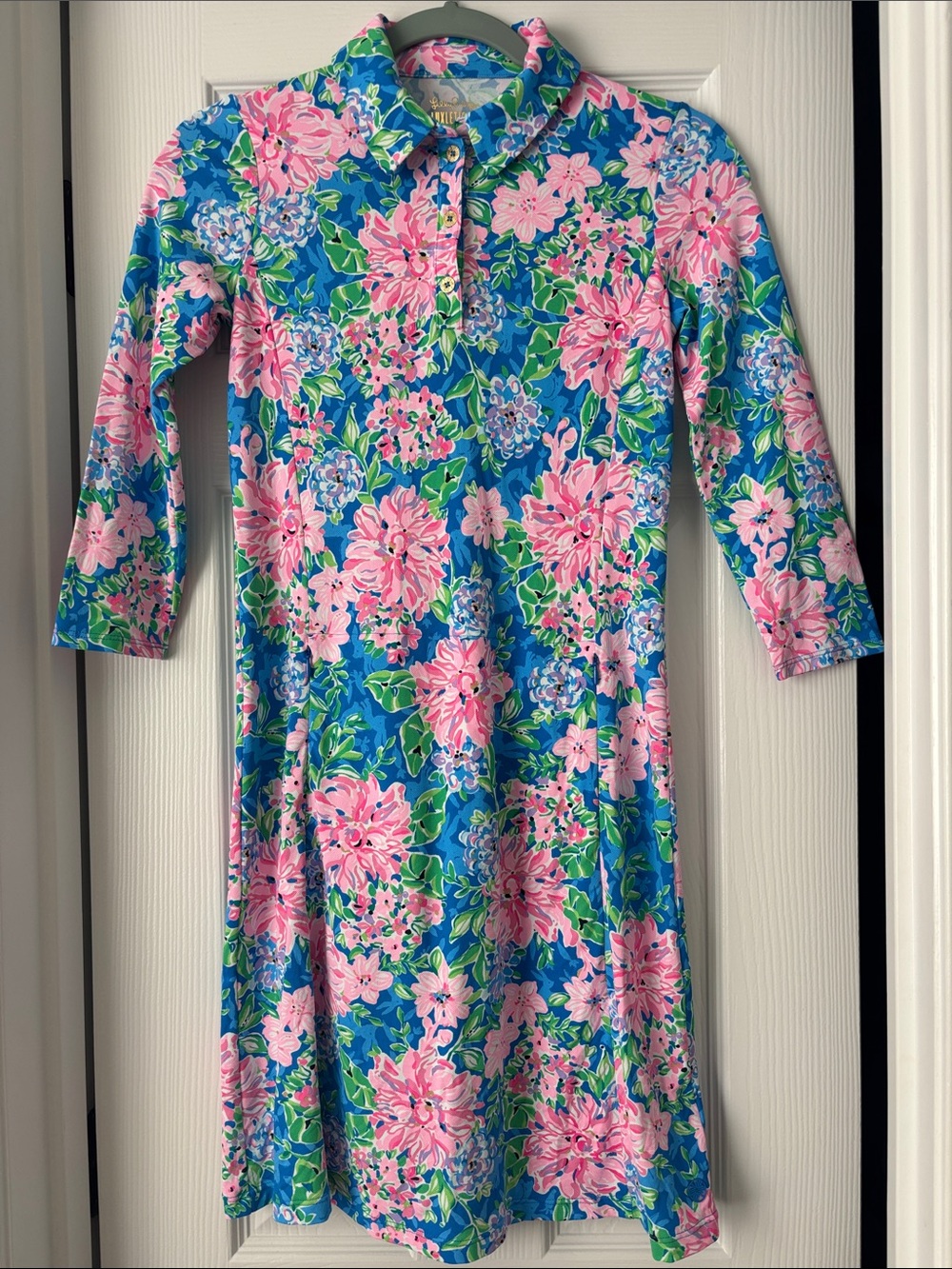 Lilly Pulitzer Luxletic Silvia Dress in “Multi Spring in Your Step” Pattern
